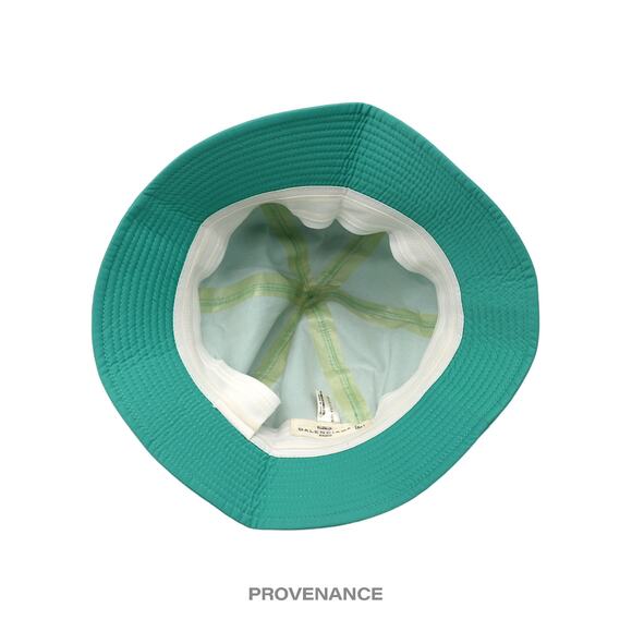 🔴 Balenciaga BB Logo Embroidered Bucket Hat - Turquoise - Picture 4 of 5